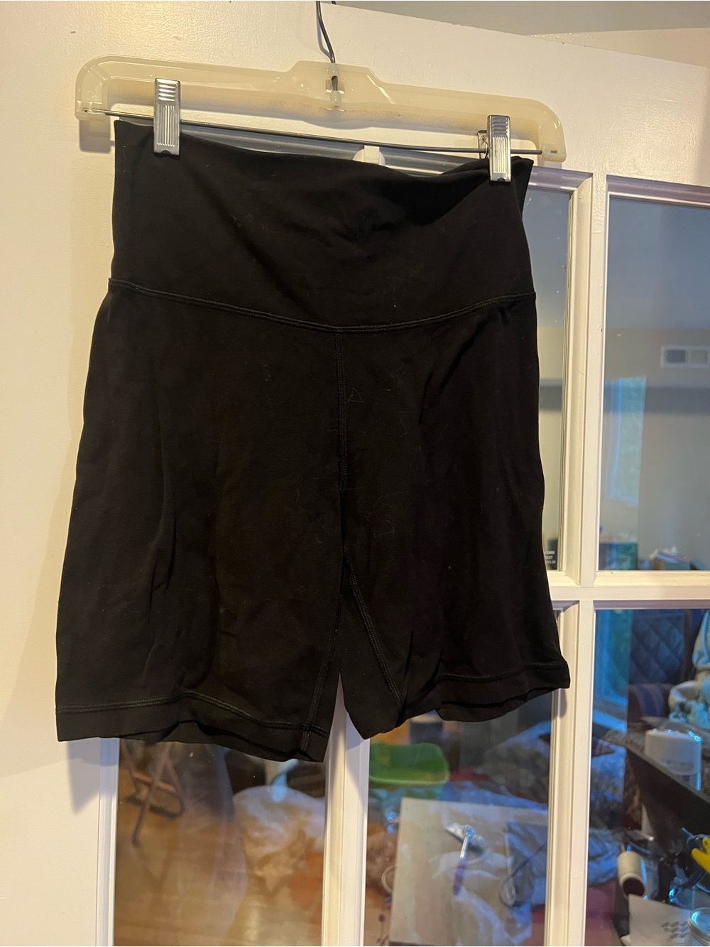 TNA Black High-Waist Bike Shorts with Wide Waistband